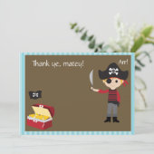 カスタマイズ可能な海賊男の子は感謝していしています サンキューカード (スタンド正面)