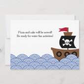 カスタマイズ可能な海賊誕生日パーティーの招待 招待状 (裏面)