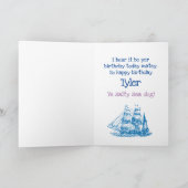 カスタマイズ可能な海賊黒ひげカード カード (内部)