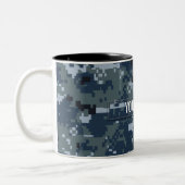 カスタマイズ可能な海軍NWUカムフラージュ ツートーンマグカップ (左)