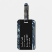 カスタマイズ可能な海軍NWUカムフラージュ ラゲッジタグ (裏面縦)