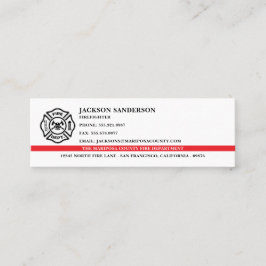 カスタマイズ可能な消防署の消防士ロゴ スキニー名刺