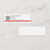 カスタマイズ可能な消防署の消防士ロゴ スキニー名刺 (正面/裏面)