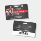 カスタマイズ可能な消防署職員 バッジ (正面＆裏面)