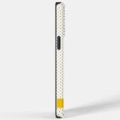 カスタマイズ可能な深いサフランイエローホワイト水玉模様 Case-Mate iPhoneケース (裏面 / 右)