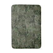 カスタマイズ可能な深い森のデジタル迷彩柄のカムフラージュ バスマット (正面縦)