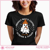 カスタマイズ可能な淹れたてのコーヒー幽霊ハロウィーン Tシャツ