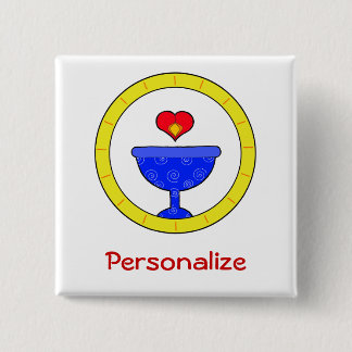 カスタマイズ可能な渦巻形のな聖餐杯UUの名札 缶バッジ