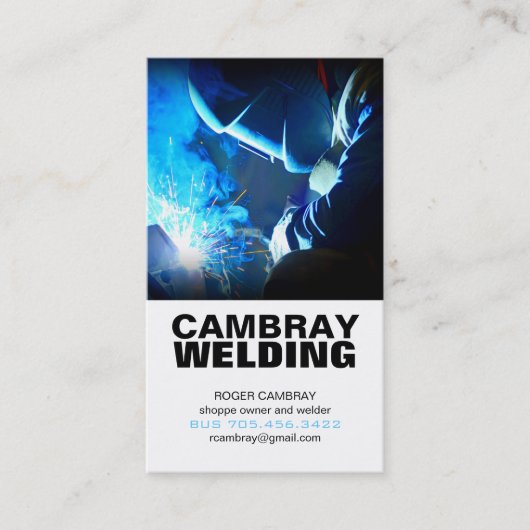 カスタマイズ可能な溶接の名刺 名刺 (正面)
