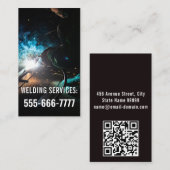 カスタマイズ可能な溶接サービスqrコード 名刺 (正面/裏面)