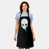 カスタマイズ可能な滴下スカル エプロン (着用した状態)
