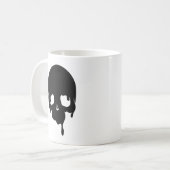 カスタマイズ可能な滴下スカル コーヒーマグカップ (正面左)