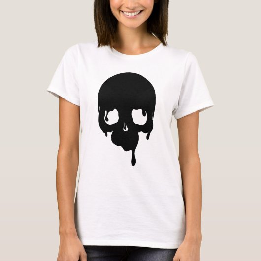 カスタマイズ可能な滴下スカル Tシャツ (正面)