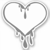 カスタマイズ可能な滴下ハート シール (正面)