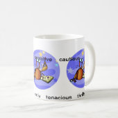 カスタマイズ可能な漫画がんカニの特徴〔占星術の〕十二宮図 コーヒーマグカップ (正面右)