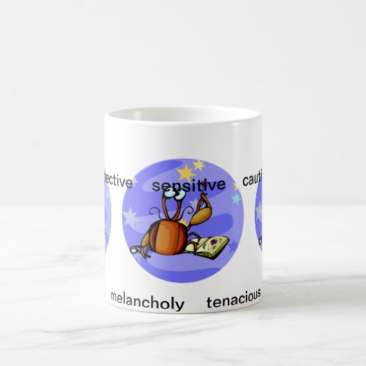 カスタマイズ可能な漫画がんカニの特徴〔占星術の〕十二宮図 コーヒーマグカップ (中央)