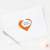 カスタマイズ可能な漫画の吹き出し ハートシール (封筒)