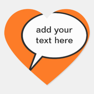 カスタマイズ可能な漫画の吹き出し ハートシール