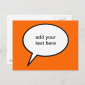 カスタマイズ可能な漫画の吹き出し ポストカード (正面/裏面)