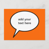 カスタマイズ可能な漫画の吹き出し ポストカード (正面)