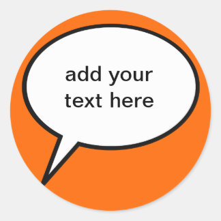 カスタマイズ可能な漫画の吹き出し ラウンドシール