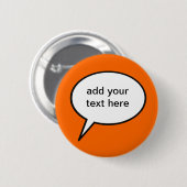 カスタマイズ可能な漫画の吹き出し 缶バッジ (正面&裏面)