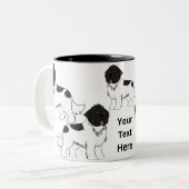 カスタマイズ可能な漫画の大家newfoundland ツートーンマグカップ (正面左)