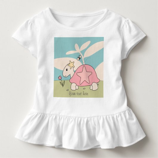 カスタマイズ可能な漫画の星のカメのワイシャツ ベビーTシャツ (正面)