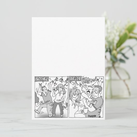 カスタマイズ可能な漫画の結婚式招待状 招待状 (スタンド正面)