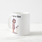 カスタマイズ可能な漫画の重量スケール コーヒーマグカップ (正面左)