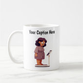 カスタマイズ可能な漫画の重量スケール コーヒーマグカップ (左)