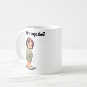 カスタマイズ可能な漫画の重量スケール コーヒーマグカップ (正面左)