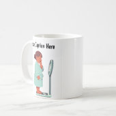 カスタマイズ可能な漫画の重量スケール コーヒーマグカップ (正面左)