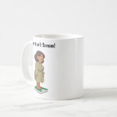 カスタマイズ可能な漫画の重量スケール コーヒーマグカップ (正面左)