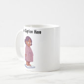 カスタマイズ可能な漫画の重量スケール コーヒーマグカップ (正面左)