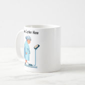 カスタマイズ可能な漫画の重量スケール コーヒーマグカップ (正面左)