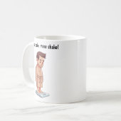 カスタマイズ可能な漫画の重量スケール コーヒーマグカップ (正面左)