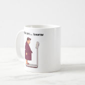 カスタマイズ可能な漫画の重量スケール コーヒーマグカップ (正面左)