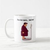 カスタマイズ可能な漫画の重量スケール コーヒーマグカップ (左)