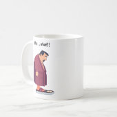 カスタマイズ可能な漫画の重量スケール コーヒーマグカップ (正面左)