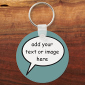 カスタマイズ可能な漫画の音声バブル キーホルダー (正面)