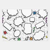 カスタマイズ可能な漫画ブックラッピング紙空白のセル ラッピングペーパーシート (正面3)