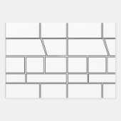 カスタマイズ可能な漫画ブックラッピング紙空白のセル ラッピングペーパーシート (正面2)