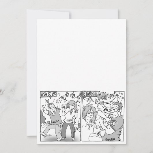 カスタマイズ可能な漫画結婚式招待状 招待状 (正面)