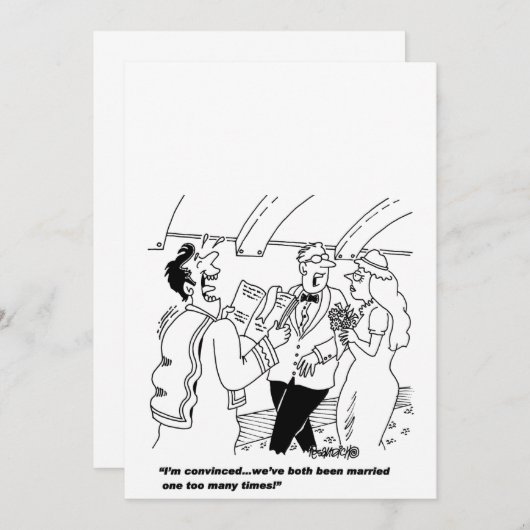 カスタマイズ可能な漫画結婚式招待状 招待状 (正面/裏面)