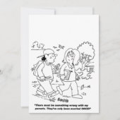 カスタマイズ可能な漫画結婚式招待状 招待状 (正面)