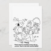 カスタマイズ可能な漫画結婚式招待状 招待状 (正面/裏面)