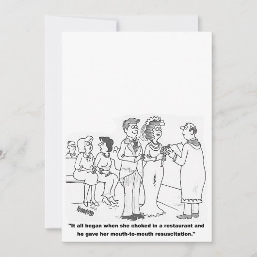 カスタマイズ可能な漫画結婚式招待状 招待状 (正面)