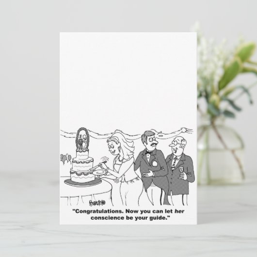 カスタマイズ可能な漫画結婚式招待状 招待状 (スタンド正面)