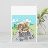 カスタマイズ可能な漫画結婚式招待状 招待状 (スタンド正面)